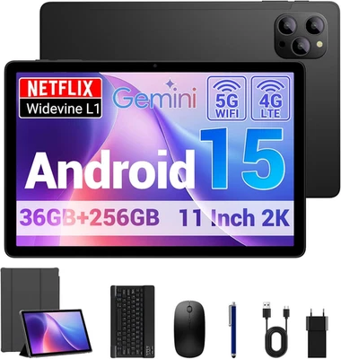 Tablet 11 Pollici Android 15 Tablet in Offerta Con 4G LTE/5G Wifi, 36GB RAM+256G - Immagine 1 di 4