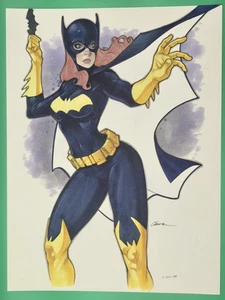 Original Mario Chavez Comic Art Pinup Sketch Color 9"x12" Barbra Gordon Batgirl - Picture 1 of 1