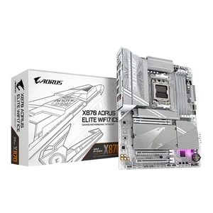 Gigabyte X870 Aorus Elite Ice AMD AM5 LGA 1718 ATX DDR5 4x M.2 Wi-Fi Motherboard - Picture 1 of 4