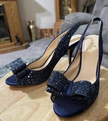 Kate Spade NY Charm Azul Marino Brillo Eslinga Trasera 6 B Foto 1 de 4