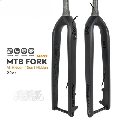 27.5/29 in Carbon Bike Front Fork Thru Axle Rigid Bicycle Fork Boost 15*110mm - Image 1 of 4