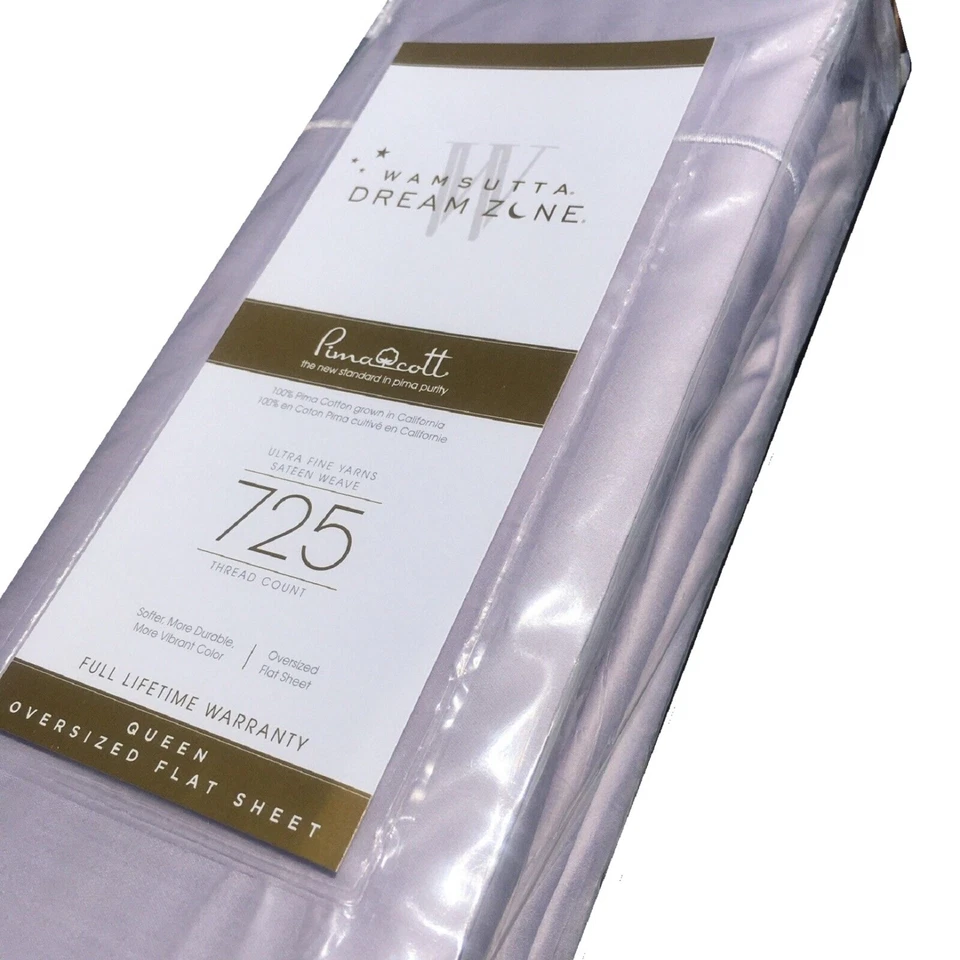 Wamsutta Dream Zone 725 Thread Count OVERSIZED QUEEN Flat Sheet in LAVENDER