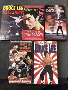 Bruce Lee 5 VHS LOT: Fists of Fury, The Way Of The Little Dragon And More! - Picture 1 of 3