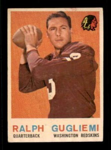 1959 Topps #97 Ralph Guglielmi GVG Redskins UER 550268