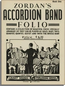 ¡Cancionero de 10 canciones de banda de acordeón de Zordan #1 -1934! Ciribiribina, aloha-oe - Imagen 1 de 2