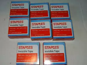 8 nuevos rollos de grapas cinta invisible 3/4" x 1296" por rollo (36 yardas cada uno) - Imagen 1 de 5