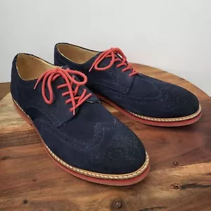 1901 Wildleder Budapester Brogue Oxford-Schuhe Marine Herren 9,5M - Bild 1 von 12