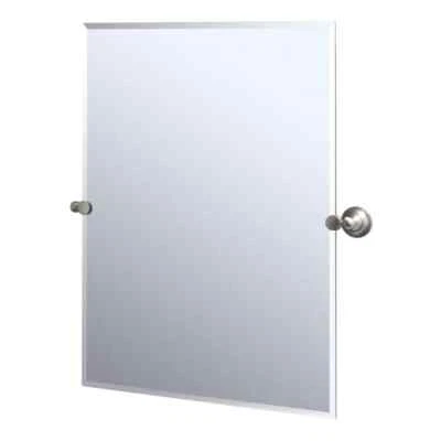 Gatco Tiara 28'' W x 31.5 H Satin Nickel Rectangular Frameless Bathroom Mirror - Image 1 of 2