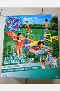 Splash n Spaß Aqua Blast Hindernisparcours Kinder Wasser Hinterhof Spaß - Bild 1 von 2