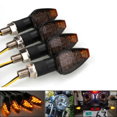 4X Motorrad LED Blinker Blinker Licht für Honda Grom MSX125 Rebel CMX250 CB650R - Bild 1 von 4