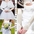 Bride Fingerless Gloves Ladies Wedding Floral Mittens Adults Girls Lace Fancy