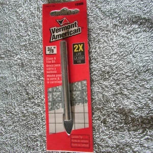 Broca de vidrio y azulejos americanos Vermont -3/8" - 2x vida útil - punta de carburo - #13306 (B 37) - Imagen 1 de 2
