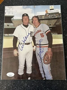 AL KALINE & BROOKS ROBINSON signed 8x10 Photo! JSA CERTIFIED!! Tigers Orioles - Picture 1 of 2