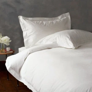 KING WHITE SOLID 3 PIECES DUVET COVER SET 1000 THREAD COUNT 100% EGYPTIAN COTTON - Picture 1 of 1