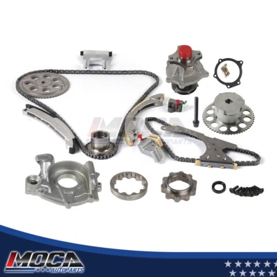 Kit de cadena de distribución VVT bomba de agua de aceite apta 06-07 Buick Rainier Chevrolet GMC Envoy Foto 1 de 4