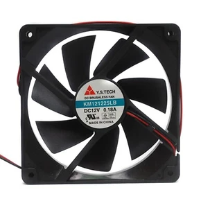 YS DC Case Fan KM121225LB 12x12x2.5cm 12V 0.18A AMP 2P 2000rpm 61.2cfm 31.5dBA - Picture 1 of 7
