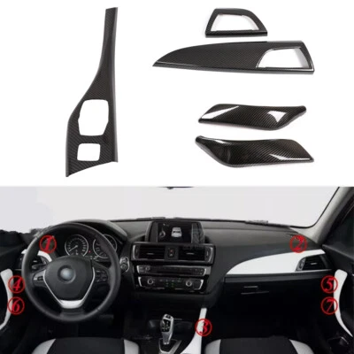 5PCS Carbon Fiber Interior Cover Trim Kit Set For BMW Convertible F23 14-17 USA - Image 1 of 4
