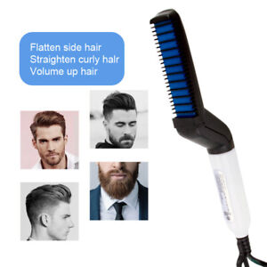Men’s Beard Straightening Modelling Comb Quick Hair Styler Curling Styling Iron