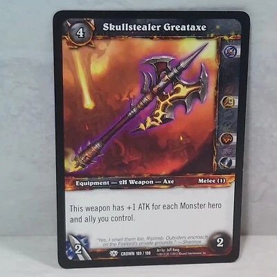 World Of Warcraft Crown Of The Heavens 189/198 Skullstealer Greataxe TCG Card - Image 1 of 2