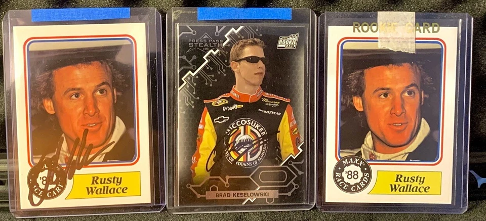 🔥🏁 RUSTY WALLACE Rookie Auto 🔥🏁 BRAD KESELOWSKI Rookie Auto BLUE DEUCE #2 📈 - Image 1 of 1