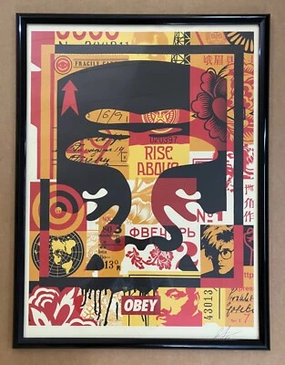 SIGNED! Shepard Fairey OBEY - ICONS - Street art - Lithograph 18 X 24 FRAMED - Image 1 of 4