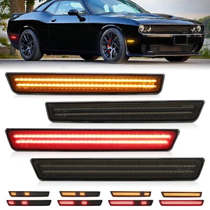 Seitenmarkierungsleuchten Für 15-23 Dodge Challenger Stoßstange Vorne Hinten x4 - Bild 1 von 7