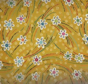 Flower Daze gelb leuchtende Blumen floral River Bend Stoff - Bild 1 von 1
