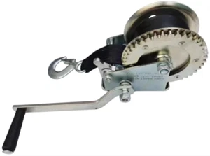 1200 lbs 2-Way Crank Hand Winch, 2" Nylon Strap, ATV Boat Trailer 4WD 4X4 - Picture 1 of 5