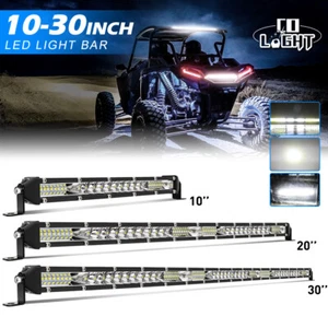 10/20/30" Slim LED Light Bar Spot Flood Combo Work SUV Boat Offroad Driving 4WD - Picture 1 of 16