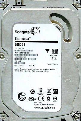 ST2000DM001,  9YN164-505,   CC82,  TK,  Z1E  SEAGATE SATA 2TB  - Image 1 of 3