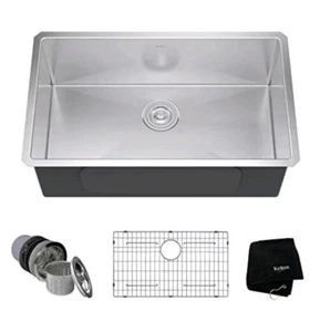 KRAUS KHU100-30 30-inch 16 Gauge Undermount Single Bowl Stainless Steel Sink - Picture 1 of 1