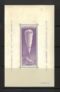 Poland 1938 Baloon Flight Mini Sheet Michel blk6 MUH But Small Tone Spot 29-18 - Picture 1 of 1