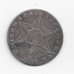1851 Various Mint Marks Three Cent Silver 1851-1872 Three-Cent about Good Detail - Picture 1 of 2