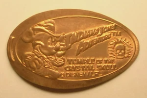 INDIANA JONES ADVENTURE Elongated Souvenir Medal ~ TDS0838 / Tokyo DisneySea - Picture 1 of 1