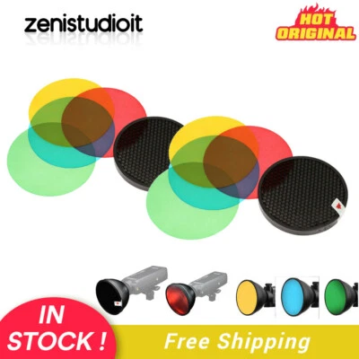 US 2Set Godox AD-S11 Color Filter with Grid Cover For AD-S2 AD200 AD200pro Flash - Image 1 of 4