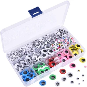 1500pcs Black Colorful Wiggle Googly Eyes Stickers with Self-Adhesive Mixed Toy - Picture 1 of 7