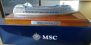 RARITÄT: MSC OPERA Kreuzfahrtschiff, massiv Metall schweres Schiffsmodell selten - Bild 1 von 7