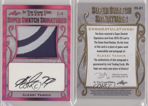 2019-20 Leaf ITG Used Magenta Spectrum /4 Alexei Yashin #SSS-AY1 Auto