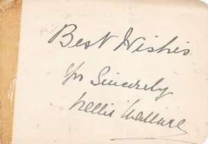 Nellie Wallace - Music hall star - RARE VINTAGE SIGNED AUTOGRAPH BOOK PAGE. - Picture 1 of 2