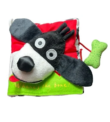 Where's The Bone? Brinquedo infantil livro macio de atividades da Manhattan Toy - Imagem 1 de 3