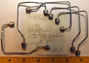 (5) SMA(Male) to SMA(Male) 0.090" OD Hardline Cables 6" - Picture 1 of 1