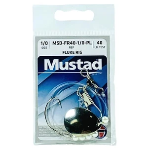 Mustad Fluke Rig - MSD-FR40-1/0-PL 40# Lb Test - Angeln Spinner Wirbel Haken Set - Bild 1 von 4