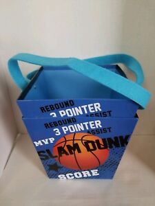 Blue basketball theme "ready to fill" gift basket for birthday or sporting event