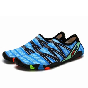 Unisex Slip-on Water Shoes - Blue and Black - Men's 6 / Women's 7.5 - Picture 1 of 7