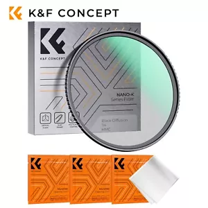 K&F Concept Black Pro-Mist 1/4 Filter Schwarz Diffusionseffektfilter 37-82mm - Bild 1 von 88