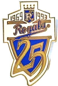 Prendedor de solapa MLB Kansas City Royals 25 aniversario 1969-1993 - Imagen 1 de 3