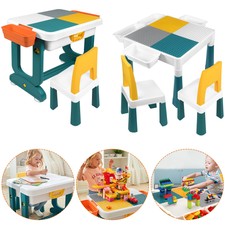 Tavolo per bambini tavolo attività kinderlerntisch 6 in 1 bambini blocco predefinito tavolo + sedia #