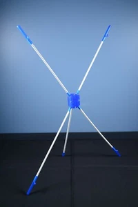 Tabletop 18"x14" Tradeshow Exhibit Booth Tension Rod Collapsible Banner Stand - Picture 1 of 8