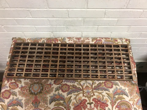 ANTIQUE VTG OAK WOODEN WOOD FLOOR GRATE LARGE COLD AIR RETURN 30 X 9 1/2 X 1 1/4 Cover