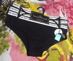 3 DISNEY 43NB366W1HZA THE NIGHTMARE BEFORE CHRISTMAS COTTON HIPSTER PANTIES M - Picture 1 of 2